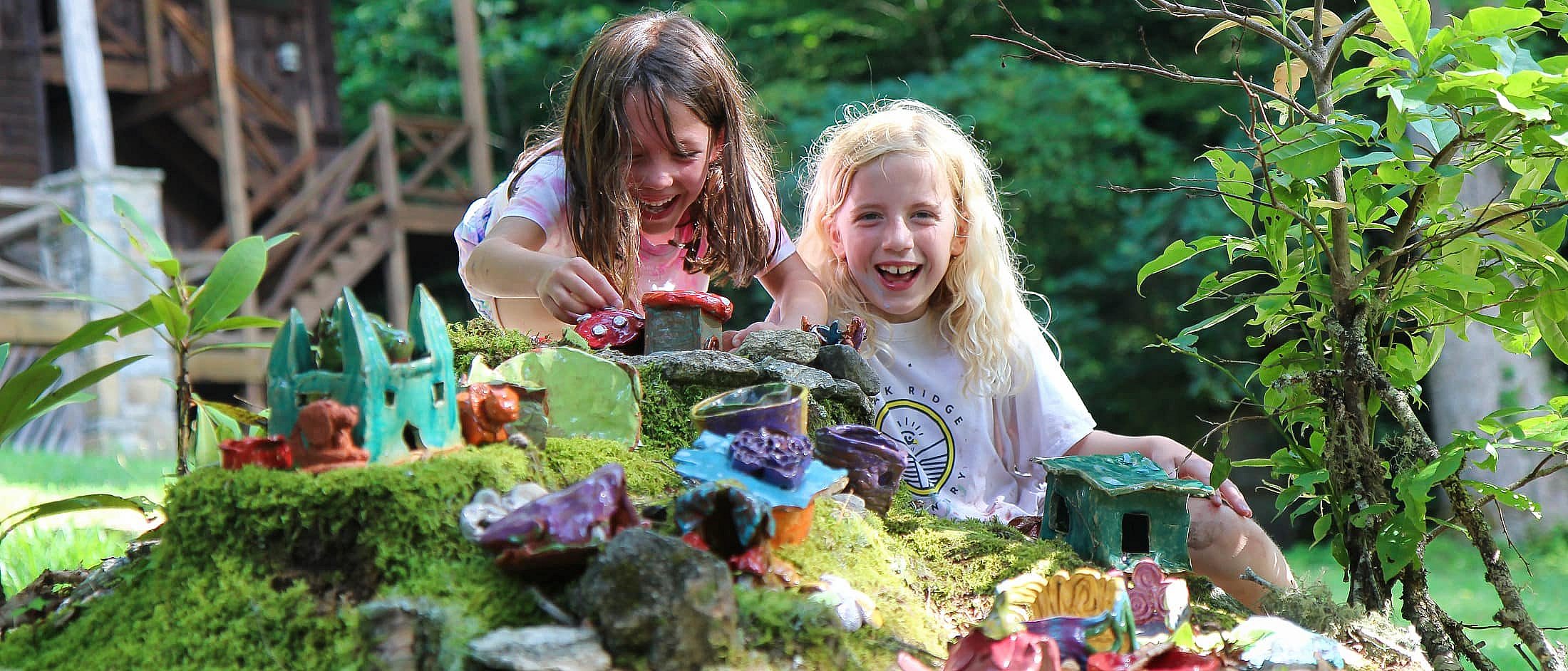 summer camp kids playing outside