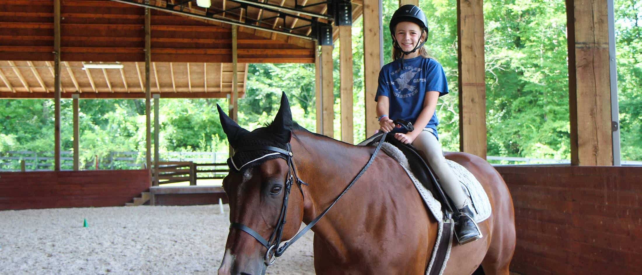 girls camp riding