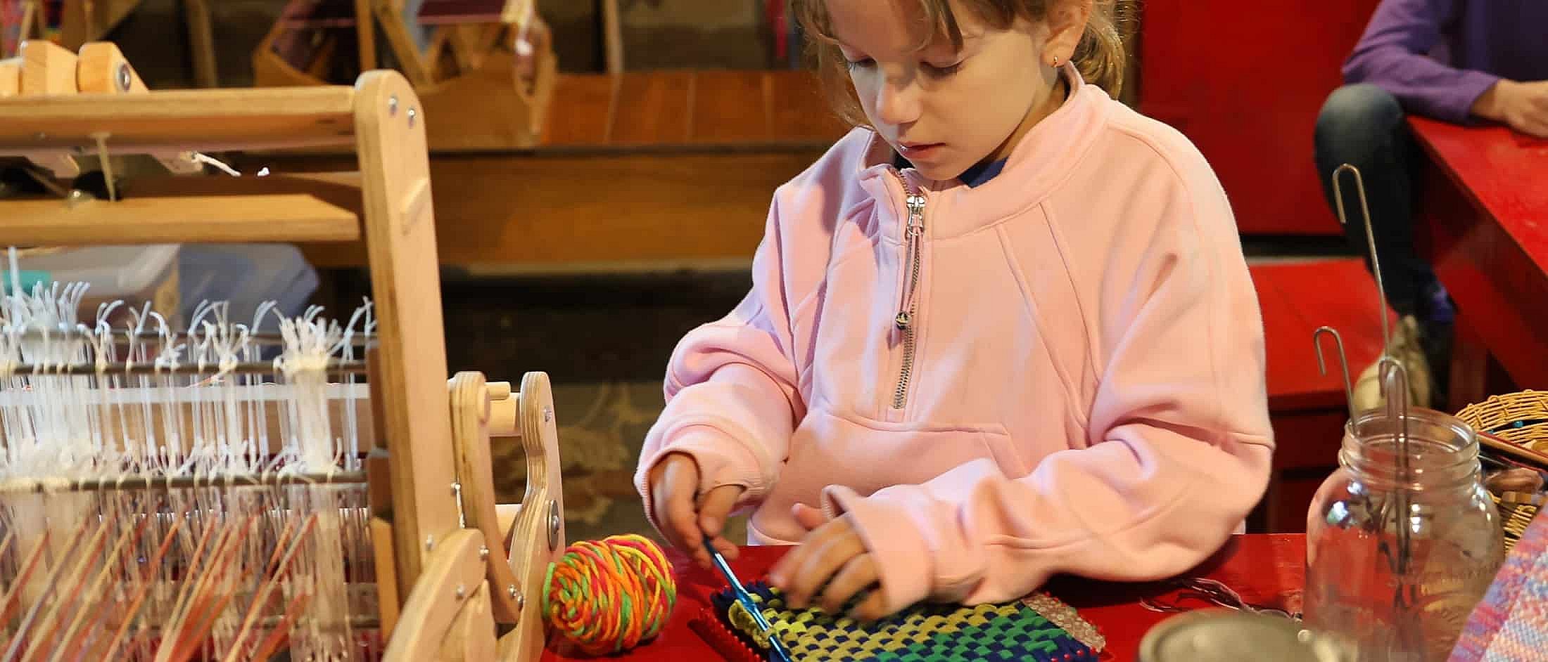 small camp child weaving