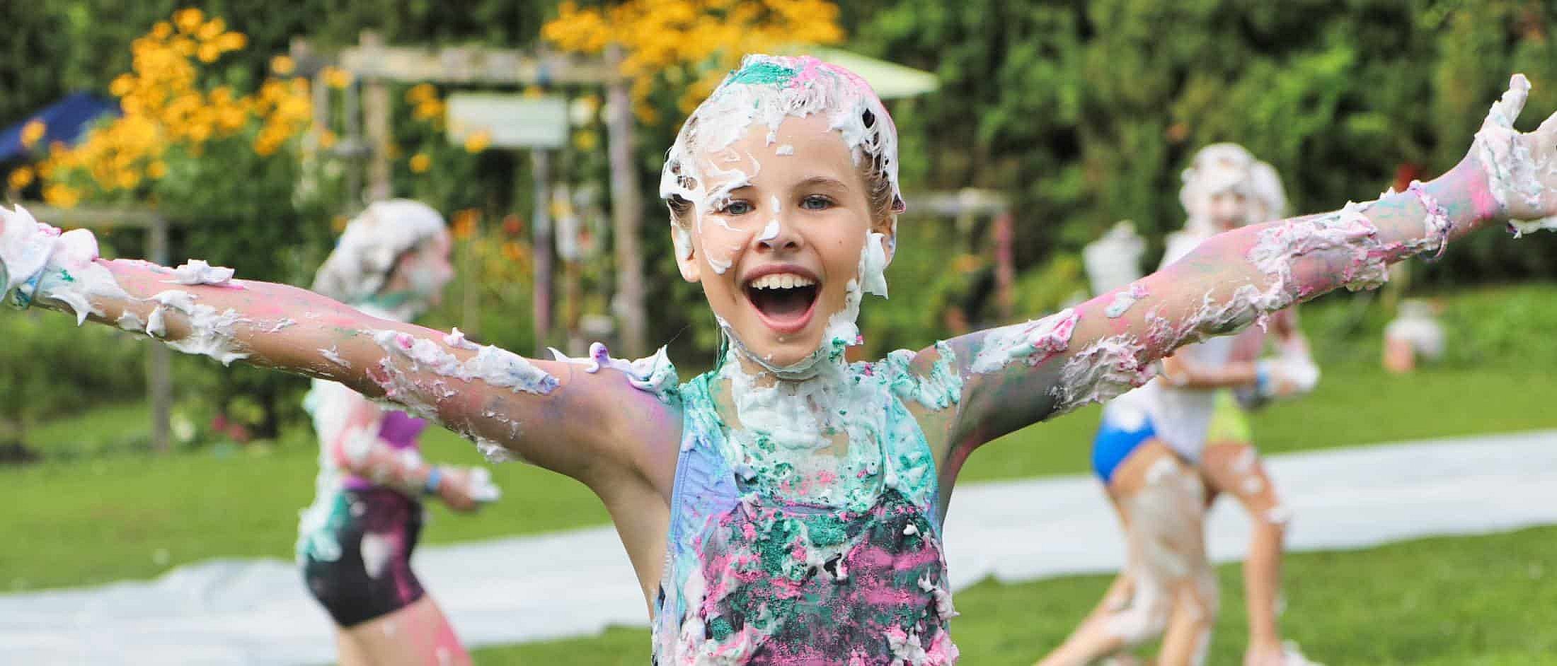 colorful joy summer camp girl