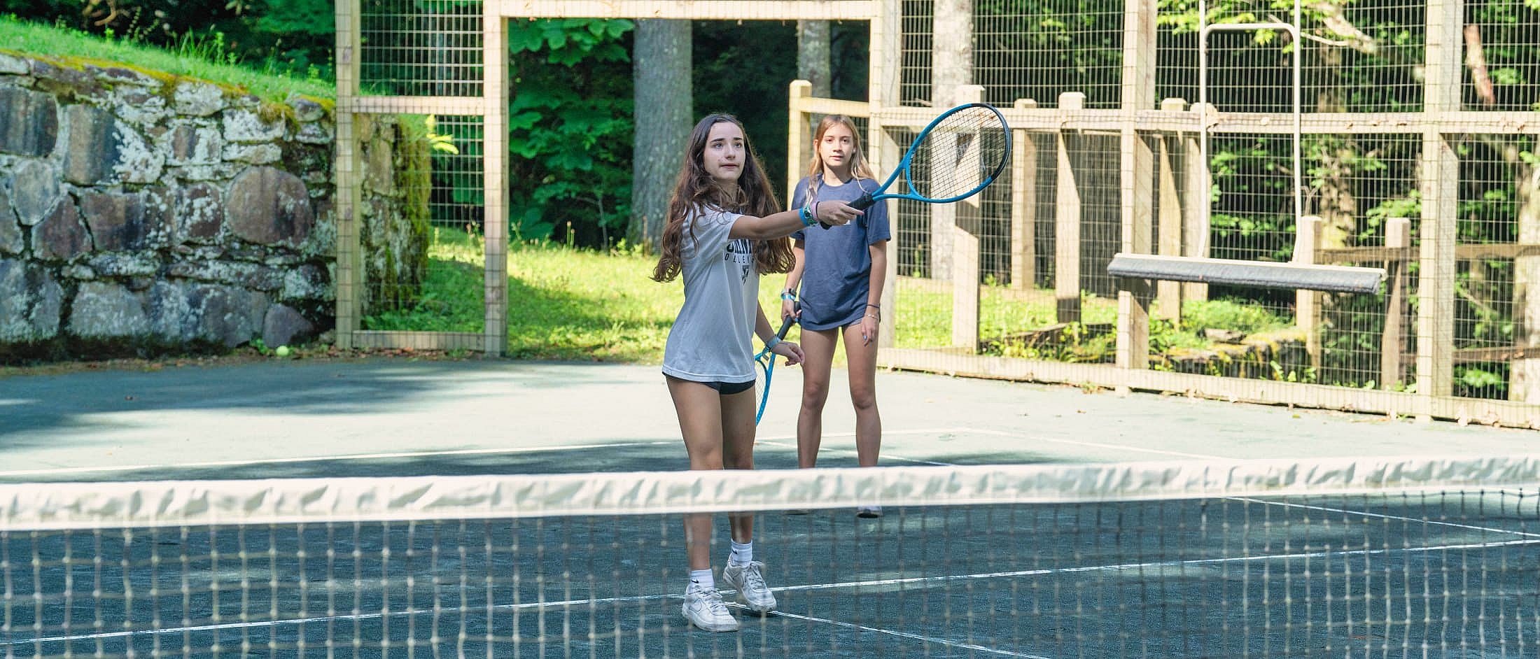 camp tennis lesson