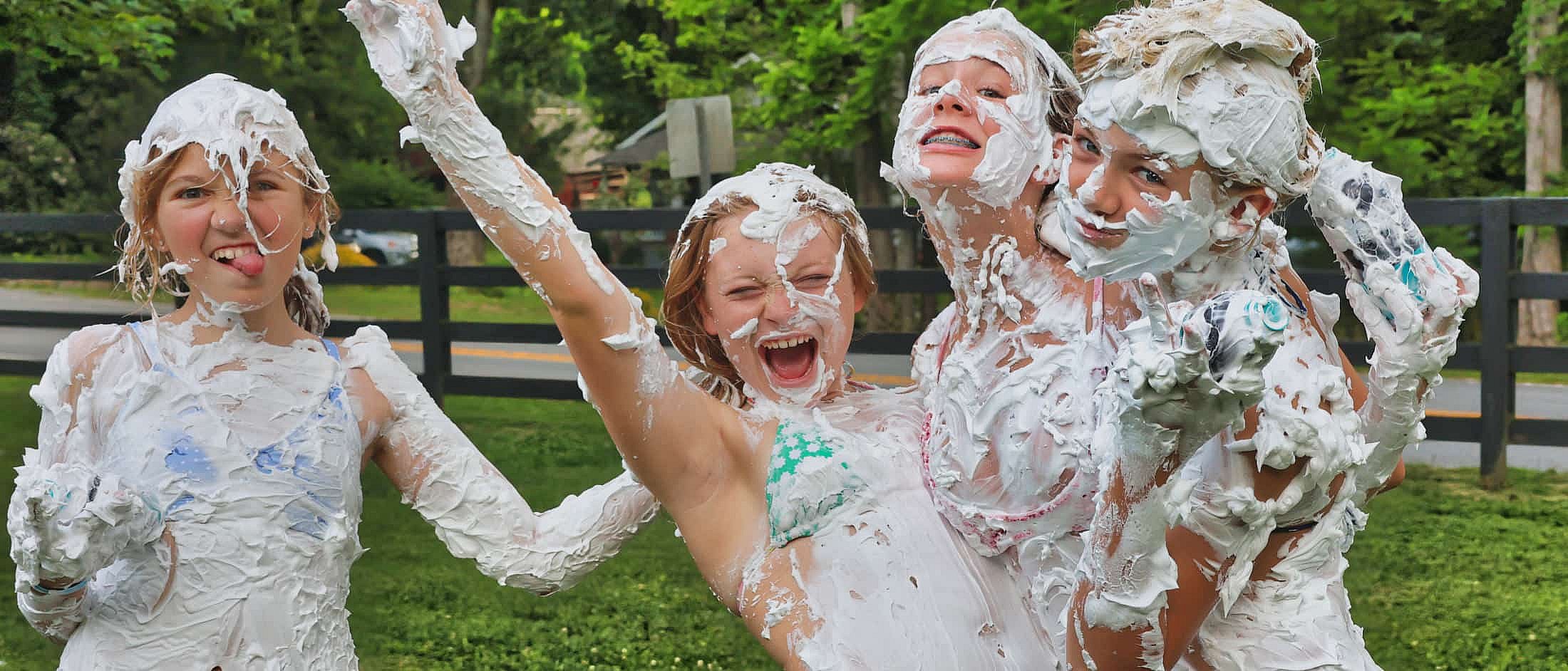 exuberant shaving cream campers