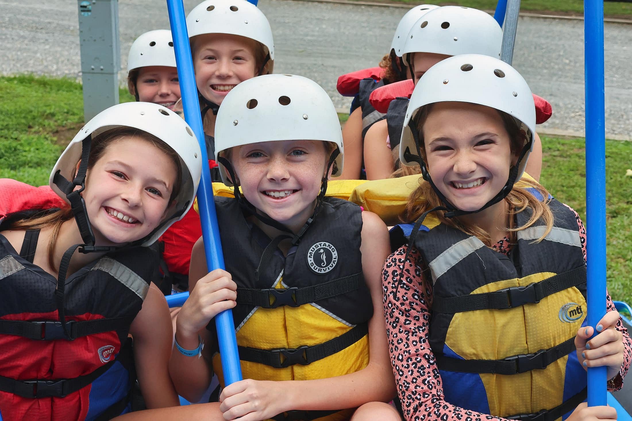 camp girls whitewater rafting pals