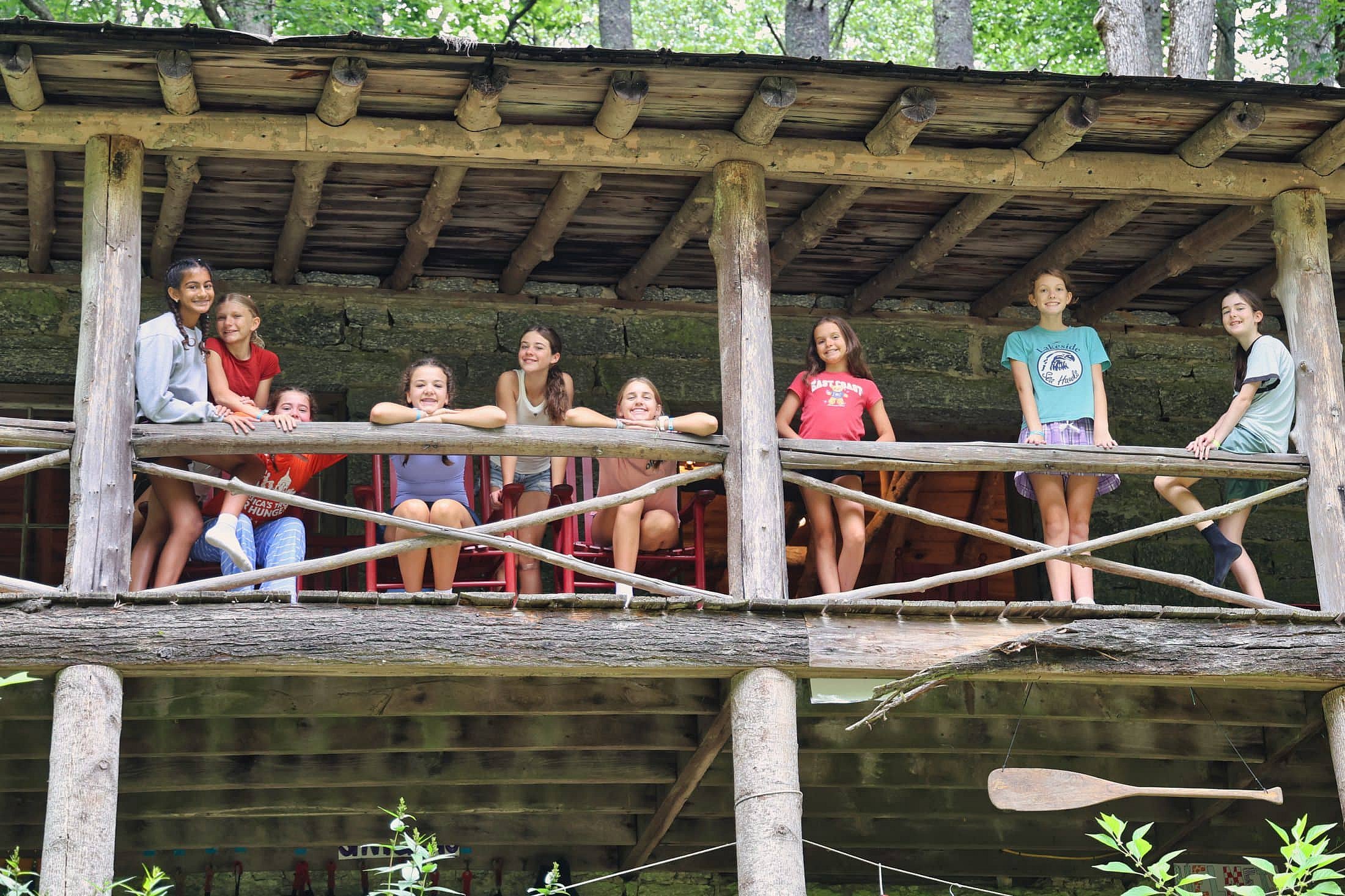 summer camp lodge friends