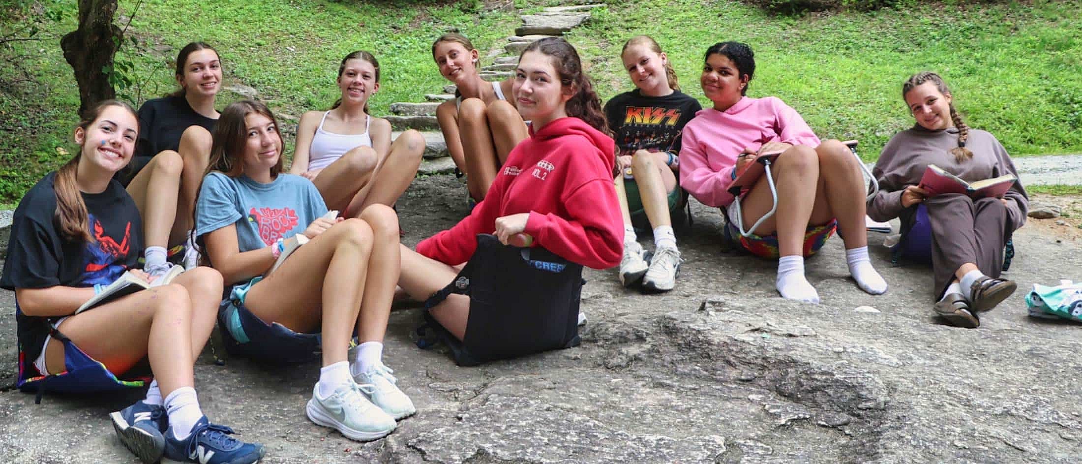 suumer camp teenagers hanging out