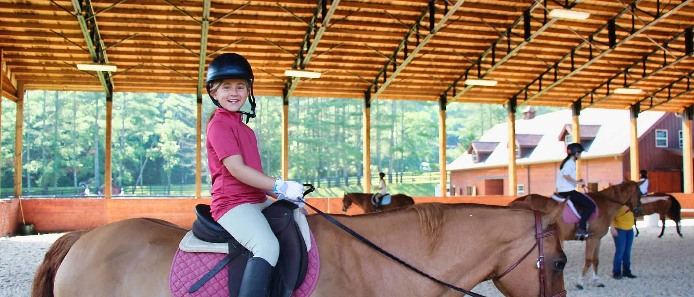 girls horse camp kid