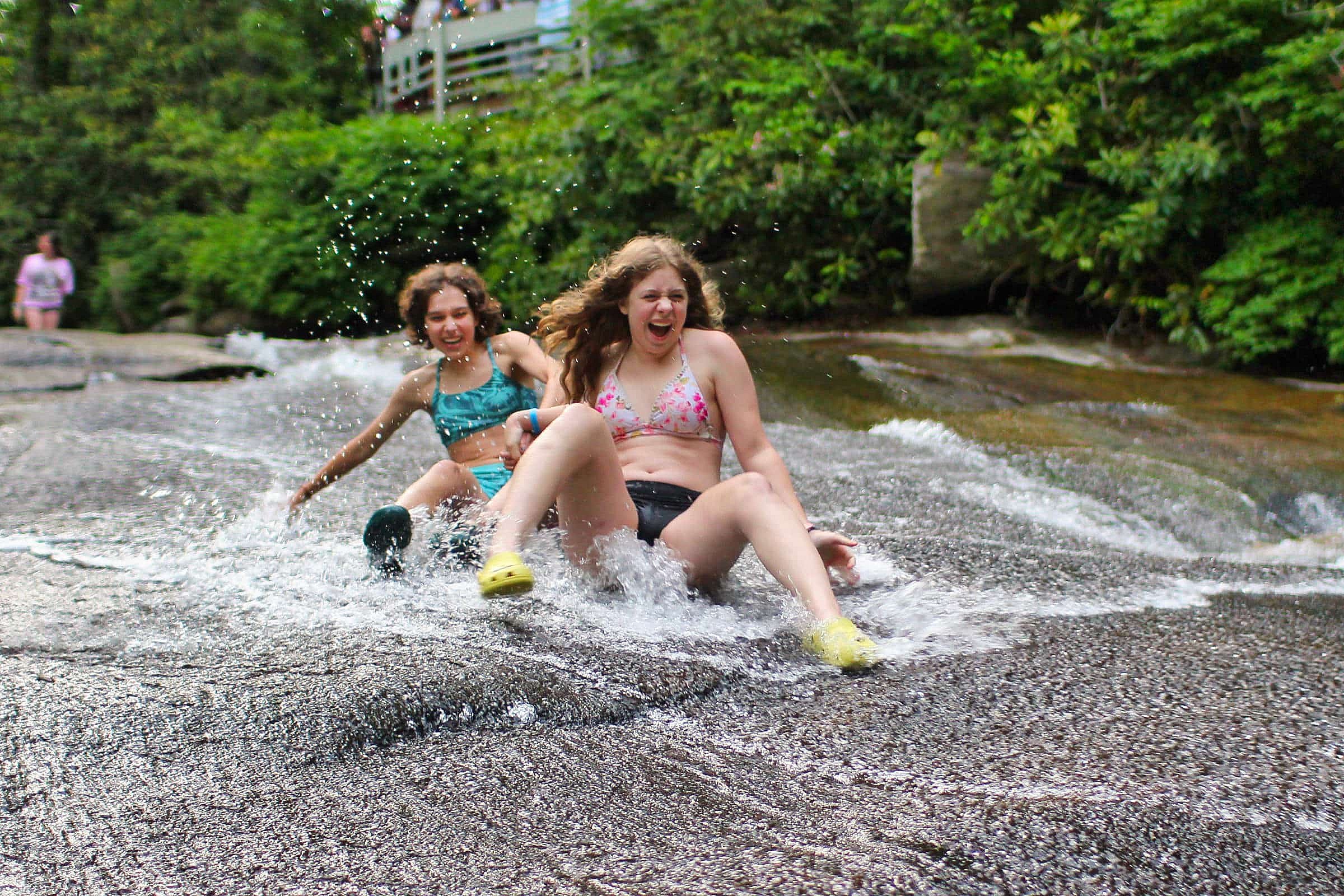 North Carolina Sliding Rock kids