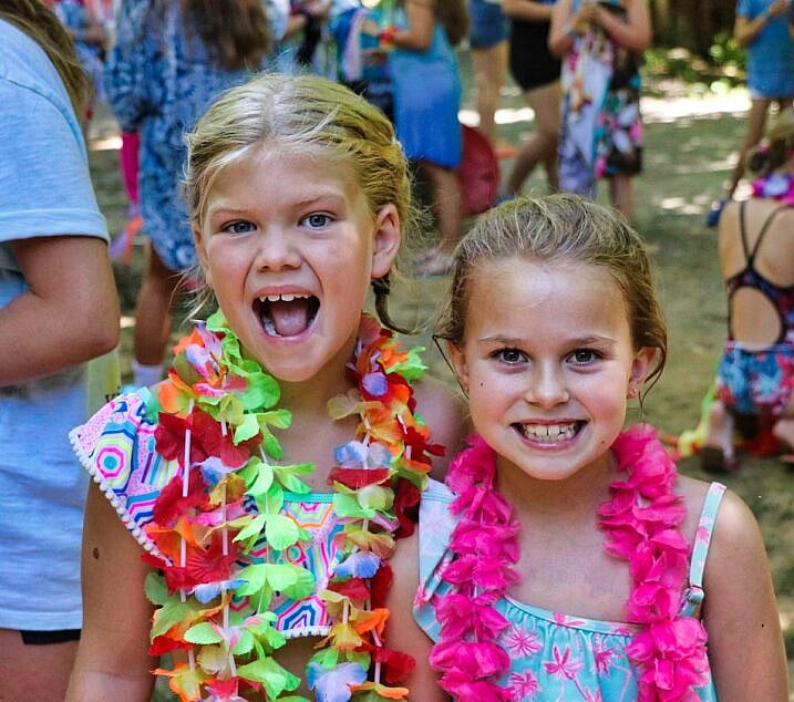 Luau camp girls