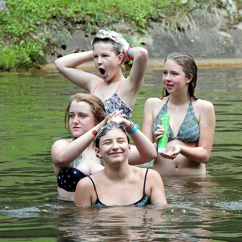 Silly Camp Lake Bathing