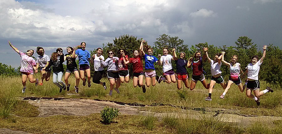 9th Graders Jump together