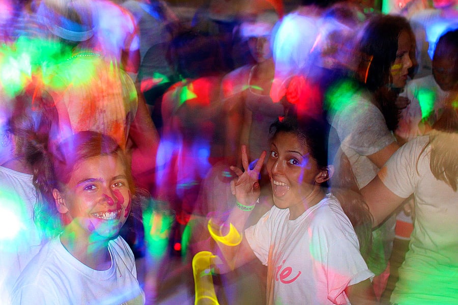 Camp color light dancing