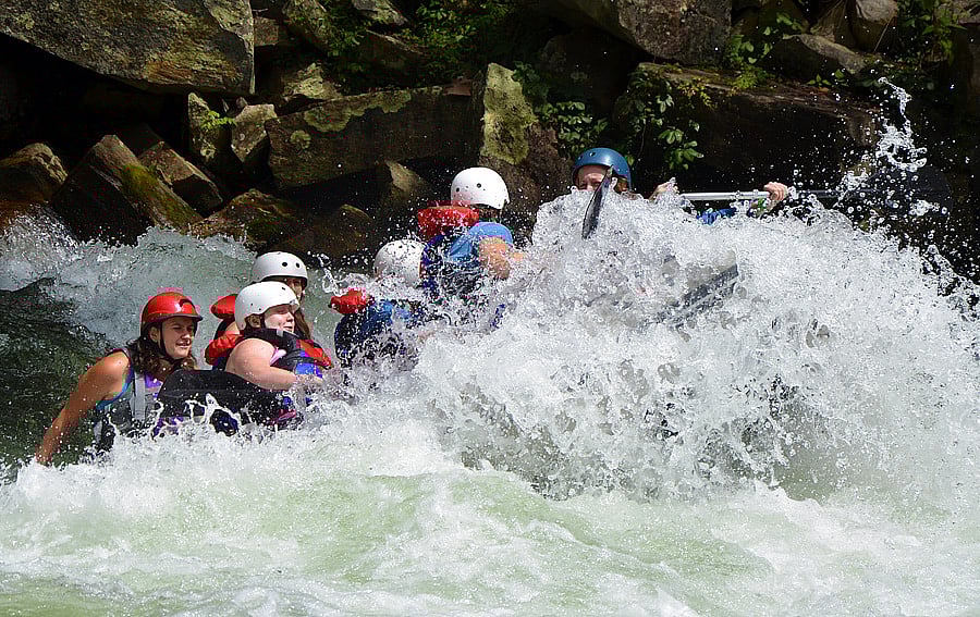 Nantahala rafting splash