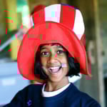 Camper dressed for 4th July