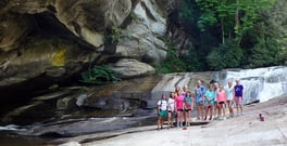 Hiking Waterfall Rock