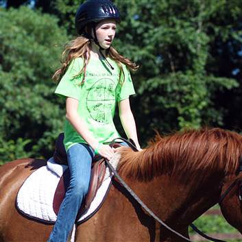 Horseback Summer Camp Girl