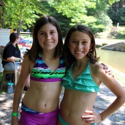 camp swimming buddies