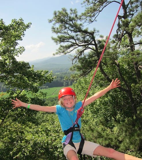 Rock climbing girl