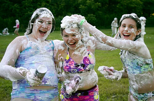 Shaving cream group fun
