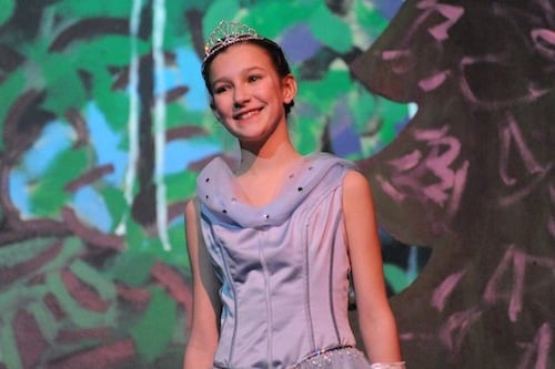 Eva in her role as Cinderella for her school's production of "Into the Woods". She was awesome!