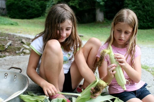 Shucking Corn for Dinner