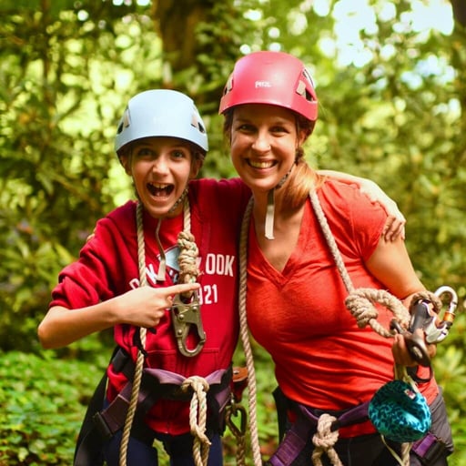 mother and daughter at summer camp