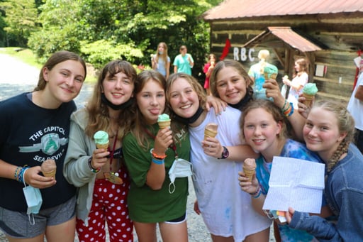 summer camp ice cream party