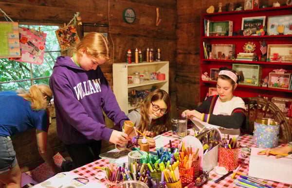camp craft project girls together