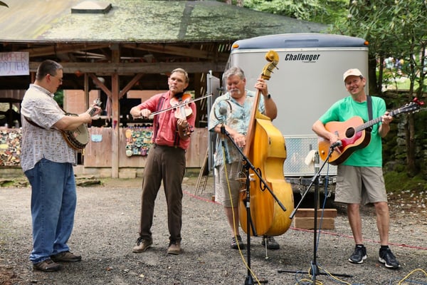 crooked pine band playing outdoors
