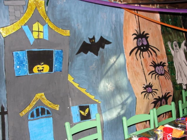 Every wall of the dining hall was covered in theme posters like this one