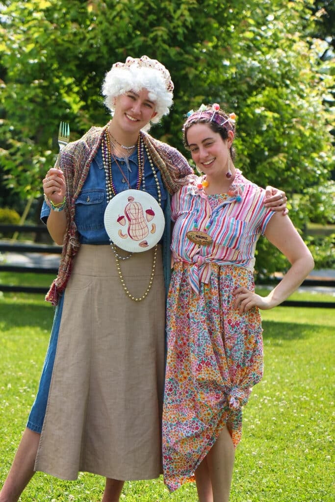 camp counselors dressed in candyland costumes