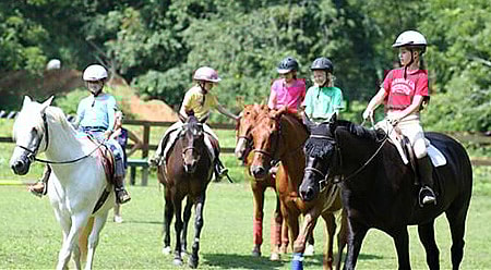 Campers Riding Horses at Rockbrook