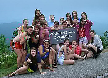 Posing on the Blue Ridge Parkway