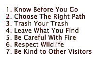 The seven Leave No Trace Principles 