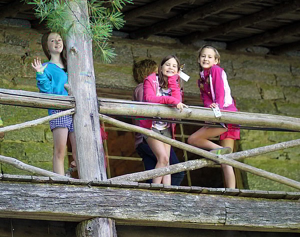 Summer Camp Lodge Porch Girls