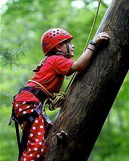 Girl in deals skirt climbs tower