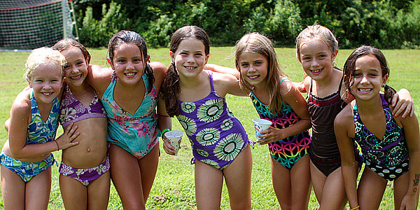 Camp girls in sun at carnival
