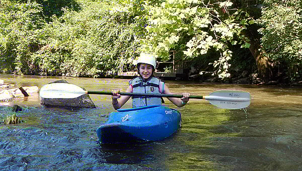 Summer Camp Girl Kayaking