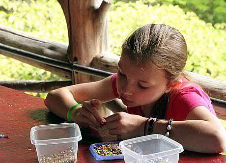 Girls Camp Bead Craft