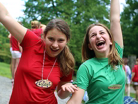 Girls excited for camp
