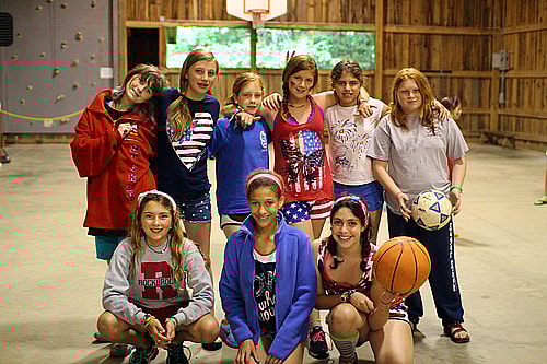 Campers at Rockbrook on 4th of July