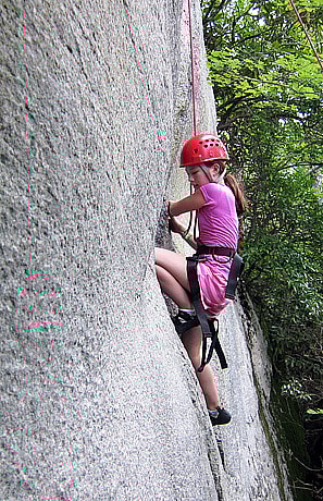 Rock Climbing camp kid