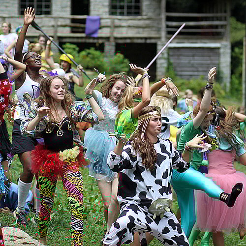 Camp Girls doing the Harlem Shake