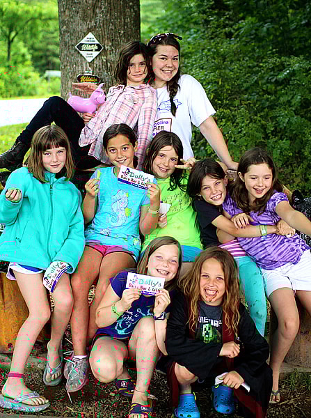 Young kids happy at summer camp