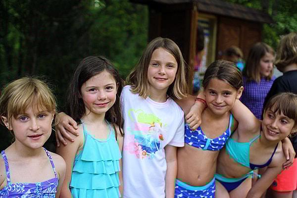 Camp Friends Ready to Swim