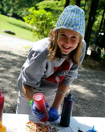 Tie Dye Craft Camp Girl