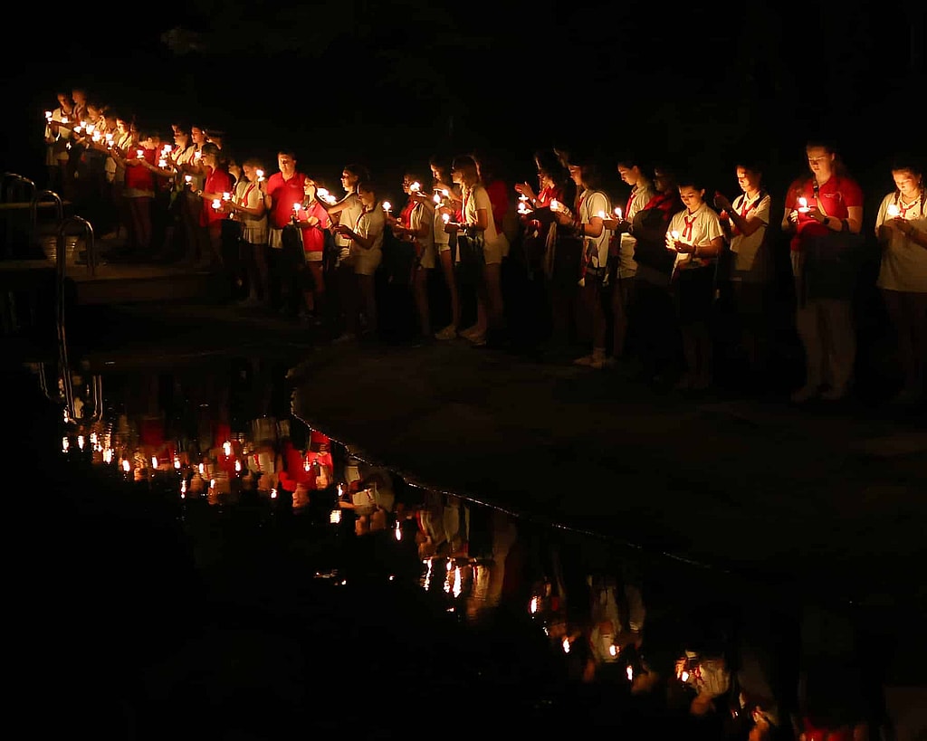 summer camp candlelight lake