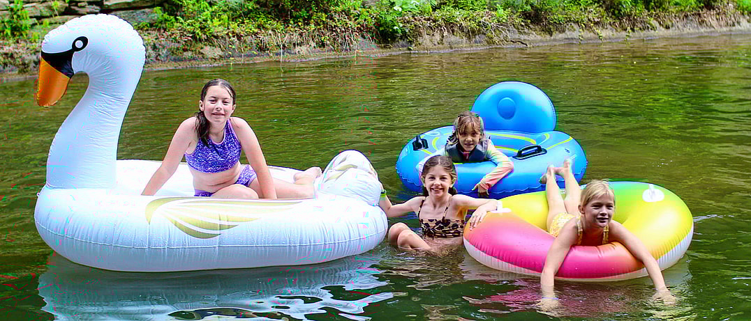summer camp lake play