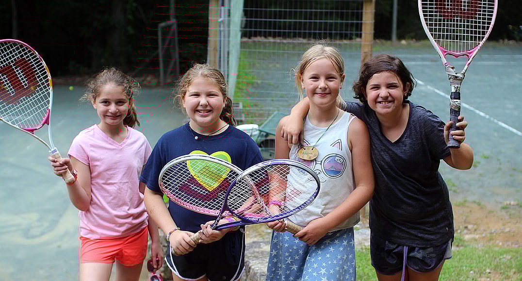 tennis campers fun