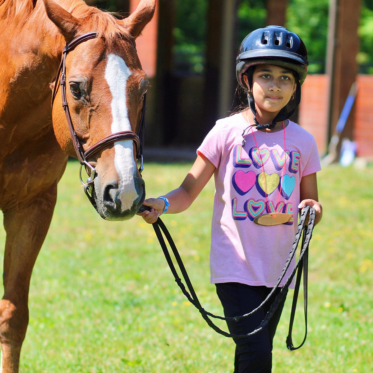confident horse kid