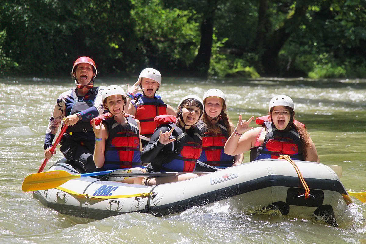 summer camp rafting trip